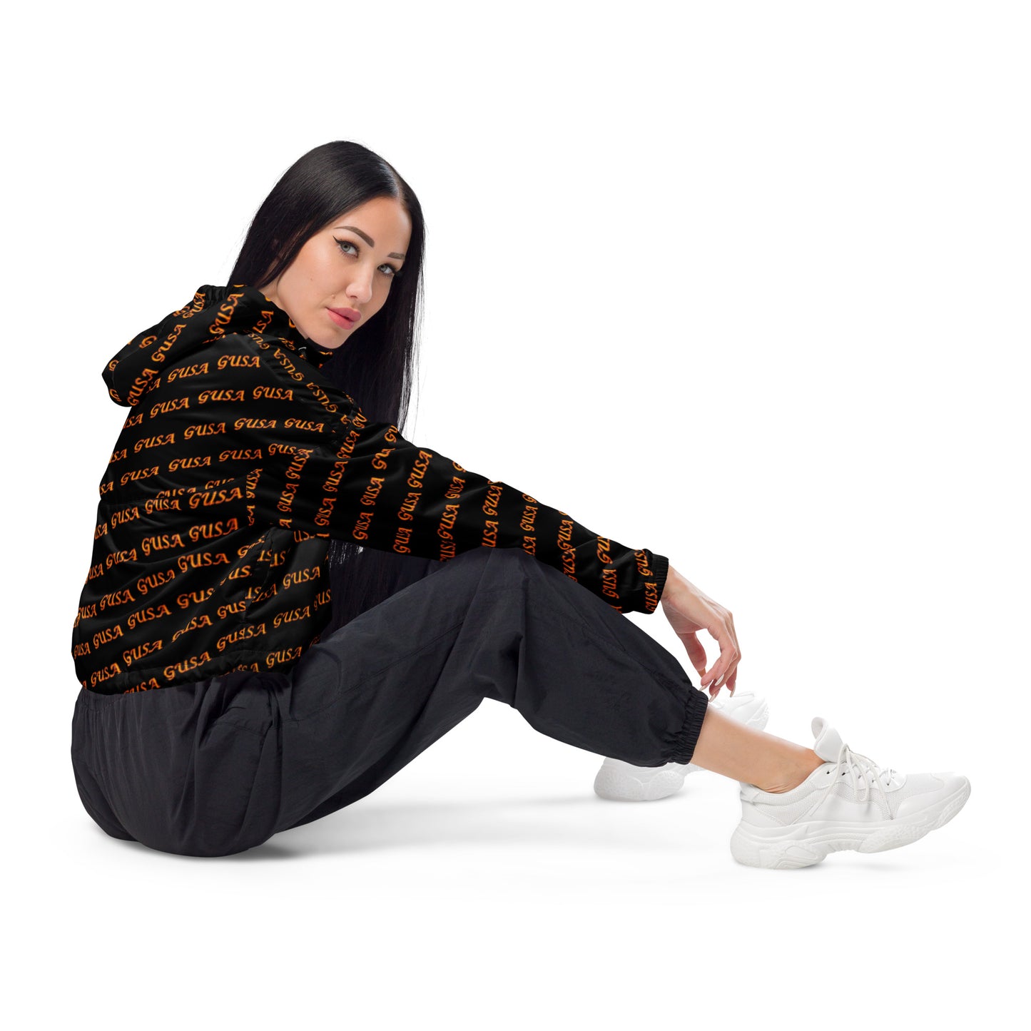 GUSA Cropped Windbreaker